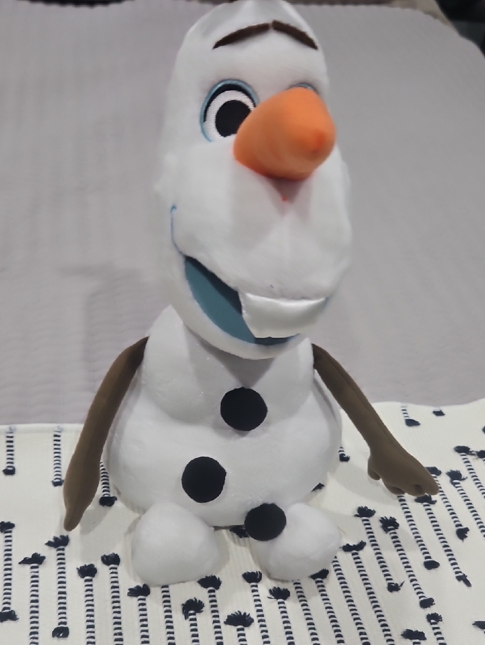 Disney Olaf Plush Toy - White, Orange & Brown